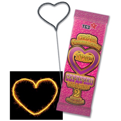 Сердечко Бенгальские огни фигурные купить в Волгореченске | volgorechensk.salutsklad.ru